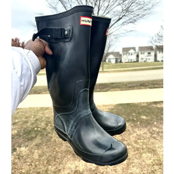 Hunter Huntress Gloss New Wide Women’s Boots Size US‎ M6 F7 - Picture 9 of 9